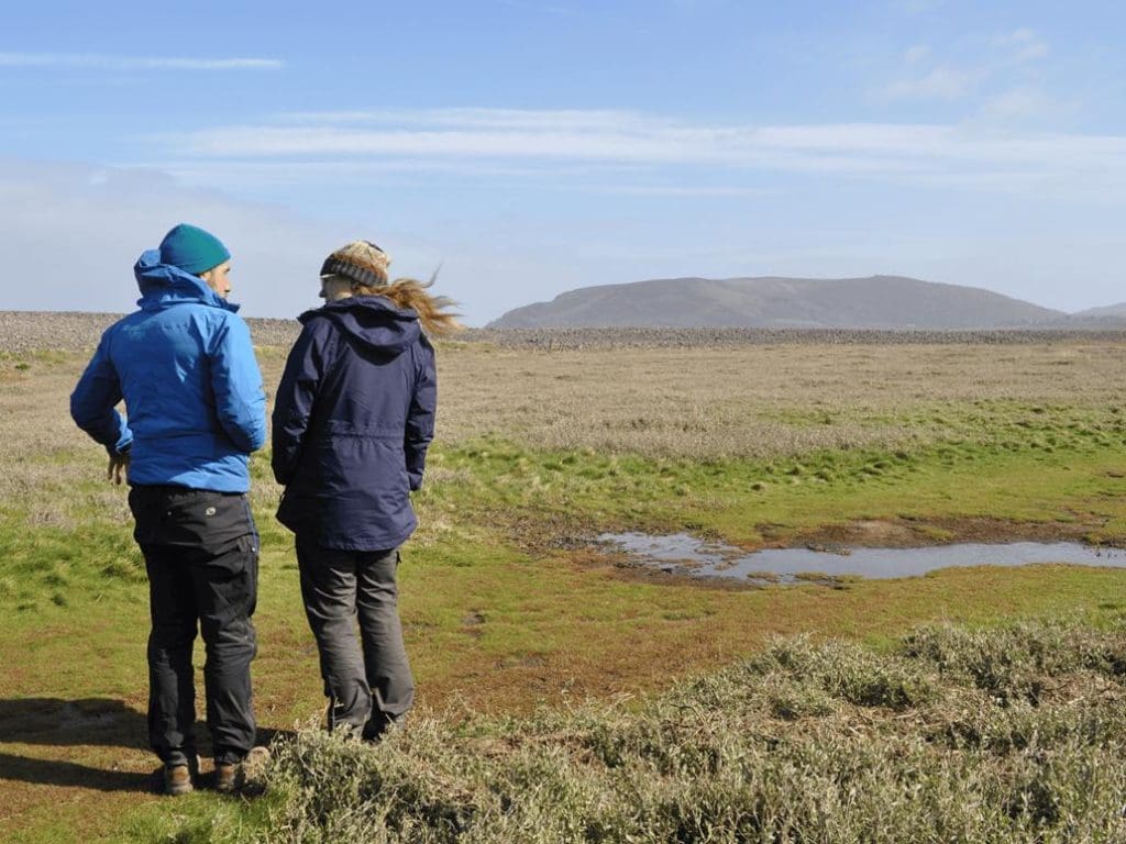 teachers looking out onto the Somerset Moors