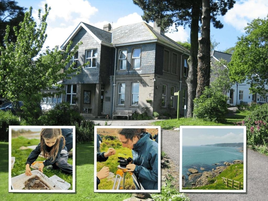 Slapton Ley outdoor centre building in wooded grounds