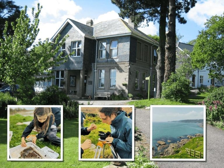 Slapton Ley outdoor centre building in wooded grounds