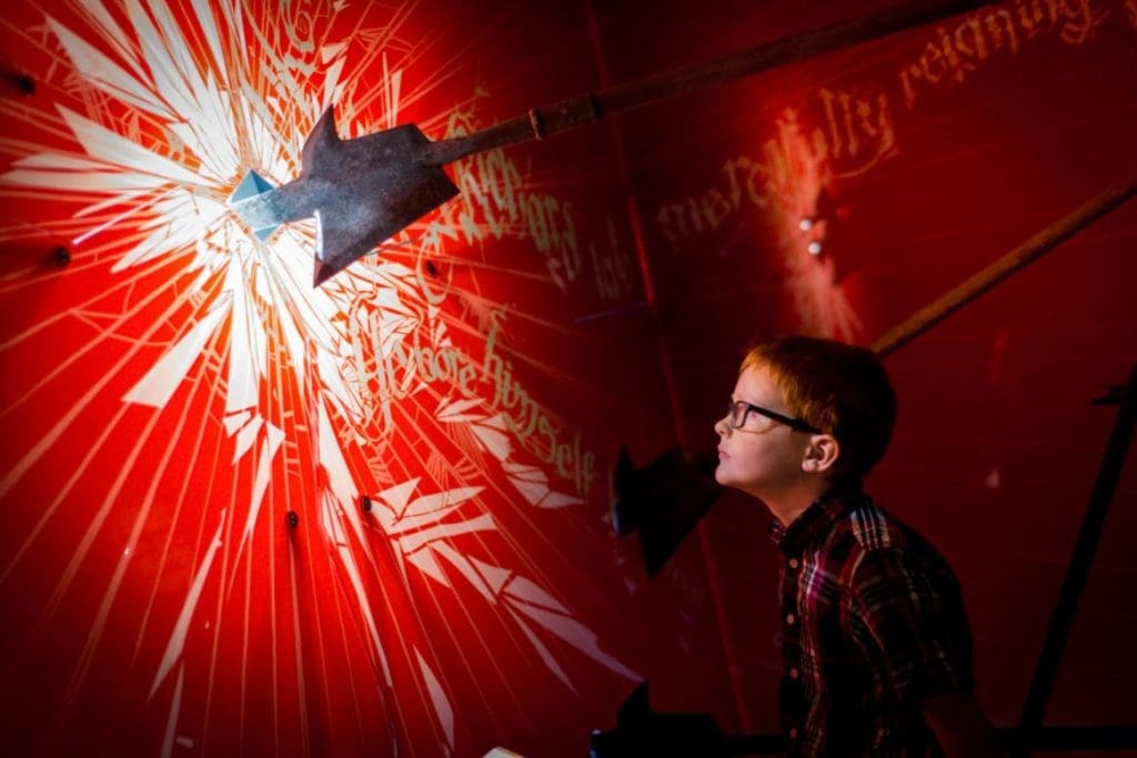 picture of pupil at the King Richard III Visitor Centre