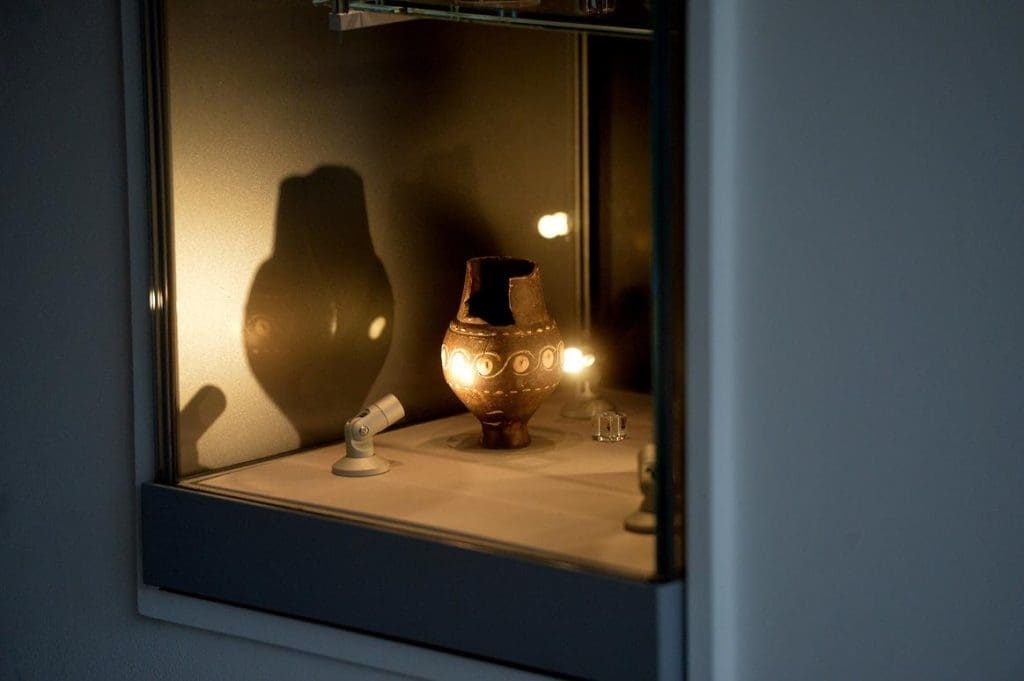 ancient broken pottery piece at the Jewry Wall Museum Leicester