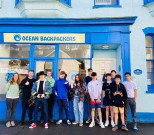 secondary school pupils at Ocean Backpackers Hostel accommodation