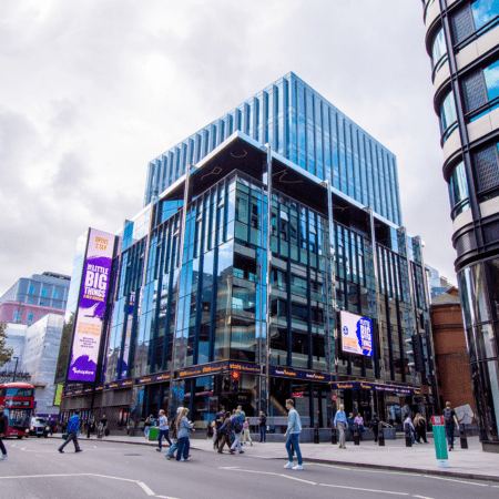 external theatre building of Soho place theatre