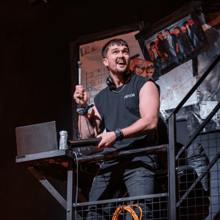 actor on stage at Duchess Theatre London