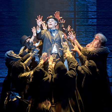group of actors on stage at Garrick theatre London