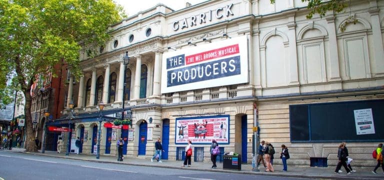 outside entrance to Garrick theatre London