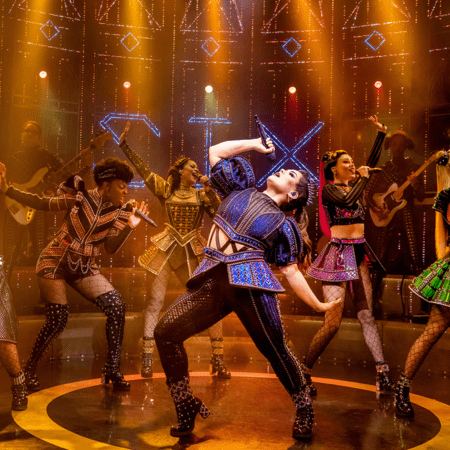 actors singing on stage at vaudeville theatre