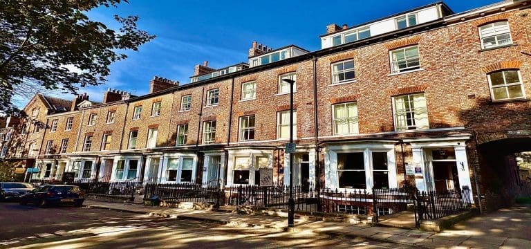 street and front of hotel entrance of Hedley house hotel