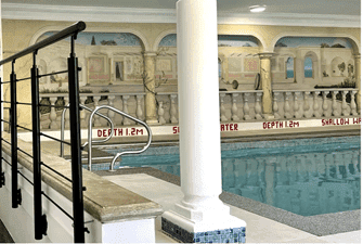 indoor swimming pool at croft house