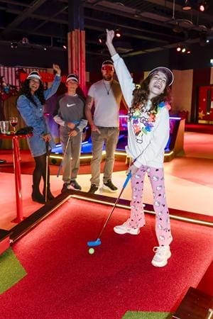 indoor crazy golf area